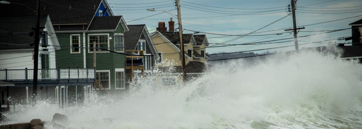 Much of the climate change adaptation research to date has focused on household-level responses to hazards like this 2019 storm surge that led to coastal flooding in southern Maine.