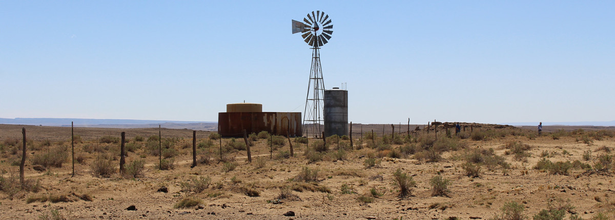 Navajo Nation windmill pump. Photo Credit: Tom Darrah, Global Water Institute, The Ohio State University