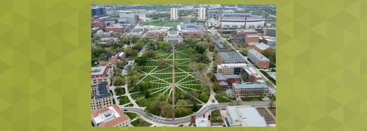aerial view of Oval at Ohio State