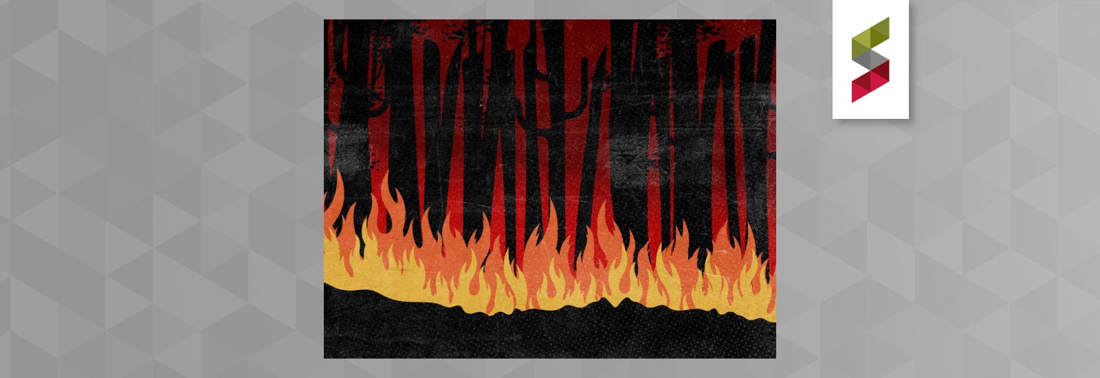 Illustration of a wildfire