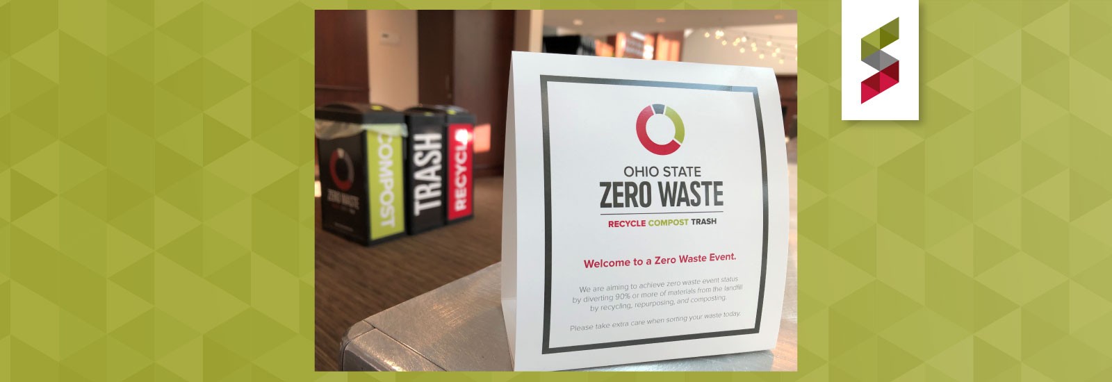 Zero Waste sign on a table