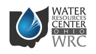 Water Resources Center Ohio WRC Icon: The state of Ohio with a water droplet