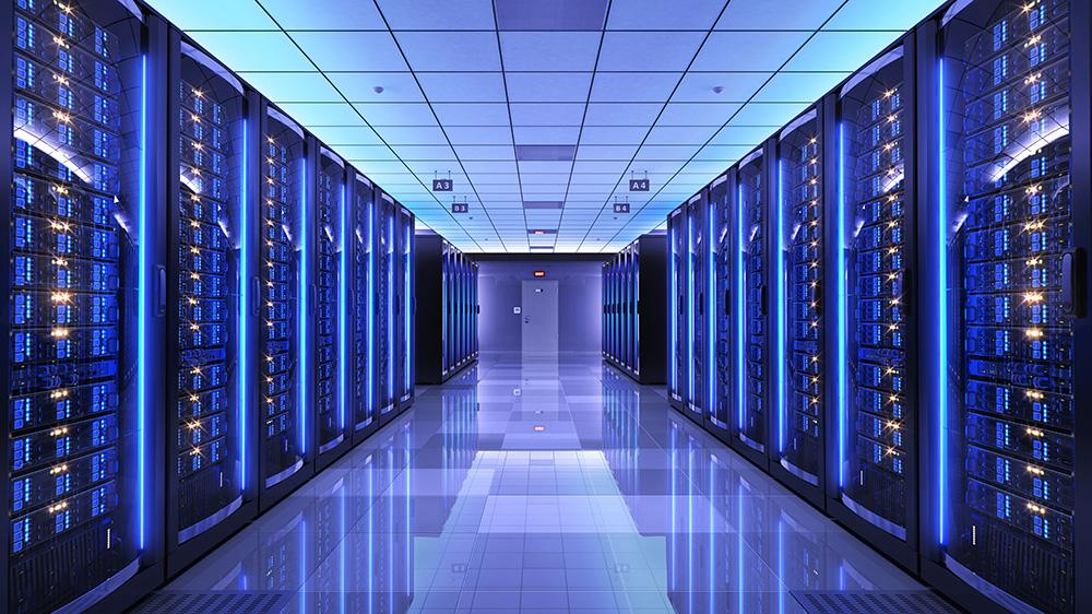 Server racks in data center