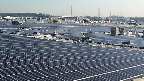 Rooftop solar panels